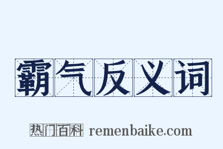 霸气反义词是什么意思的图片